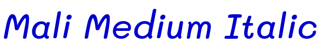 Mali Medium Italic font
